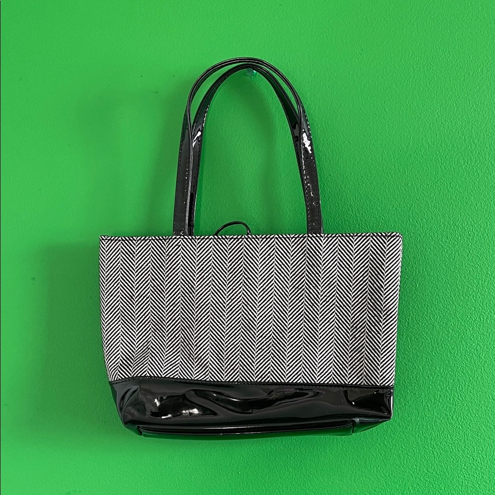 Black and White Chevron Mini Bag